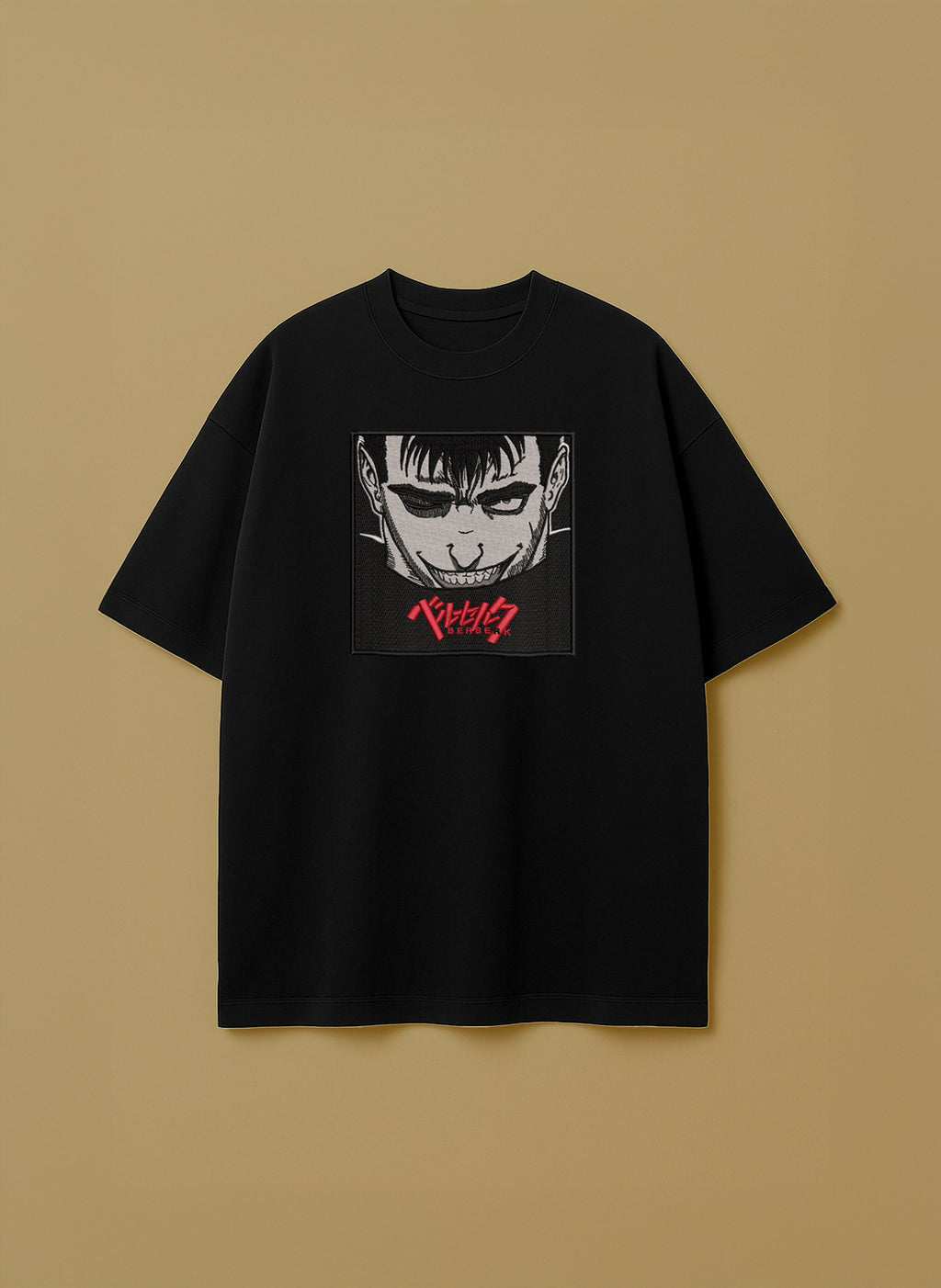 Guts Smirking Black Background T-Shirt & Hoodie