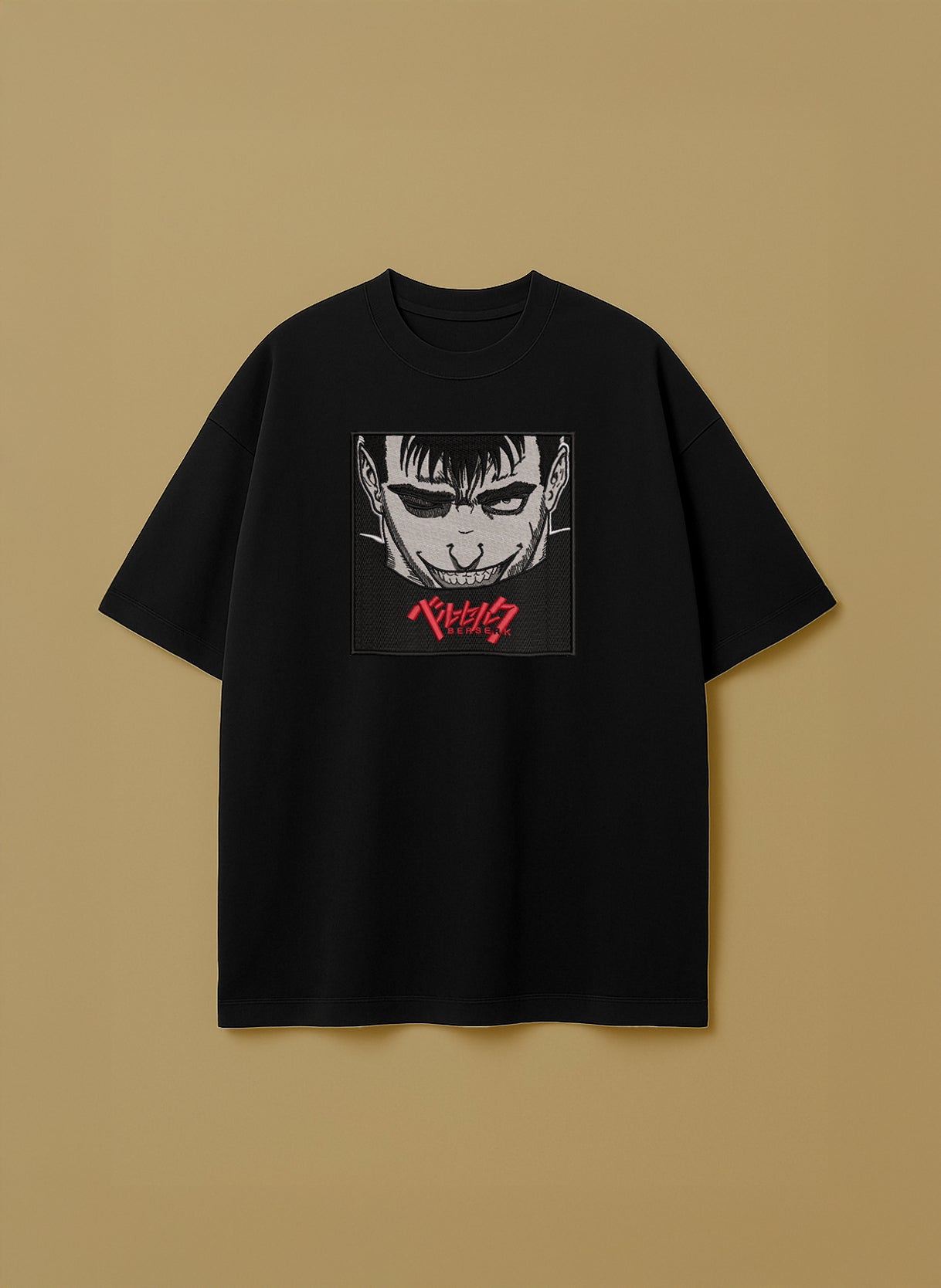 Guts Smirking Black Background T-Shirt & Hoodie