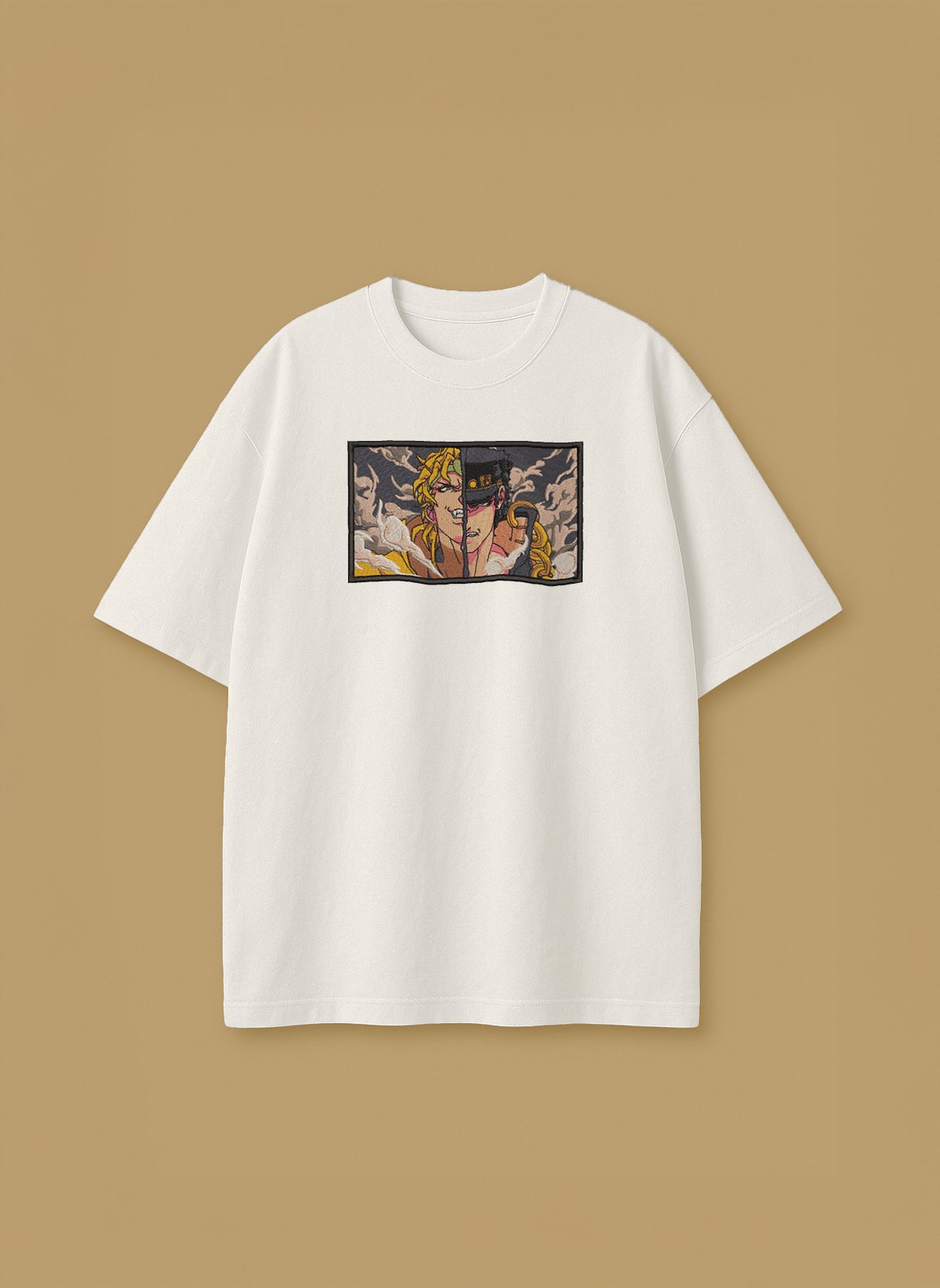 Dio Brando vs Jotaro Kujo split face – T-Shirt & Hoodie